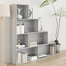 vidaXL Armoire à Livres - Sonoma Gris