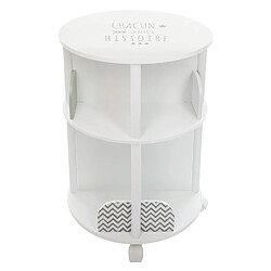 Atmosphera Bibliothèque enfant ronde Douceur - Diam. 40 x H. 59 cm - Gris