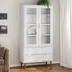 VidaXL Armoire à vitrine MOLDE - Blanc