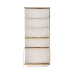 Hanah Home Bibliothèque VENTE-UNIQUE LOTULA - Blanc/Naturel pas cher