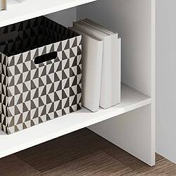 Avis vidaXL Bibliothèque blanc moderne