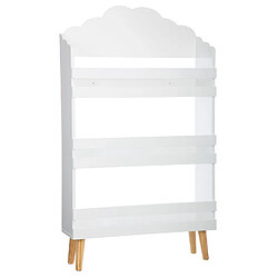 Atmosphera Bibliothèque enfant Nuage - 58 x H. 100 cm - Blanc