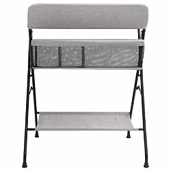 Avis vidaXL Table à langer Gris clair