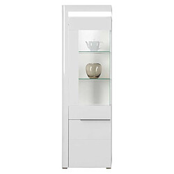 Dansmamaison Vitrine Gauche 2 portes Blanc LED