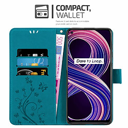 Avis Cadorabo Coque Realme 8 5G - Bleu Floral