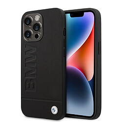 BMW Coque arrière rigide pour iPhone 14 Pro - Noir