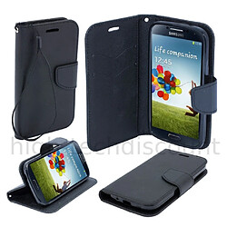 Htdmobiles Housse Samsung Galaxy S5 - Noir Portefeuille Housse portefeuille - Protection gel - Rangement cartes - Accès connectiques