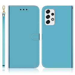 Étui Samsung Galaxy A73 5G - Bleu Étui smartphone - PU anti-rayures - IMD durable - Support intégré