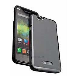 Htdmobiles Housse Silicone Wiko Rainbow - Noir Coque anti-rayures - Accès total connectiques - Wiko Rainbow