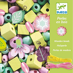 DJECO Perles en Bois Feuilles et Fleurs