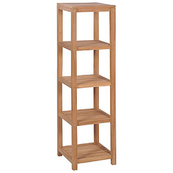 vidaXL Support de rangement bain 4 niveaux - Teck