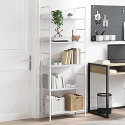 VIDAXL Bibliothèque à 5 niveaux noir bois ingénierie
