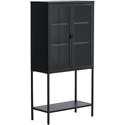 Venture Home Misha - Vitrine en acier 2 portes - Noir