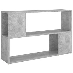 vidaXL Bibliothèque Gris béton 100x24x63 cm Bois d'ingénierie