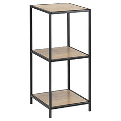 Toilinux Bibliothèque Petit Modèle 2 Niveaux Beige Noir