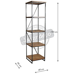 Aubry Gaspard Etagère en bois massif et métal.