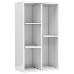 vidaXL Bibliothèque/Buffet blanc brillant 50x25x80 cm