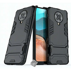 Htdmobiles Xiaomi Poco F2 Pro Coque Rigide Noir Coque anti-chocs avec verre trempé - Support intégré - Design esthétique