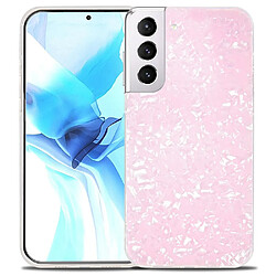 ipaky Galaxy S21 FE 5G - Rose Coque TPU + acrylique pour Samsung Galaxy S21 FE 5G - Antichoc - Fermeture magnétique