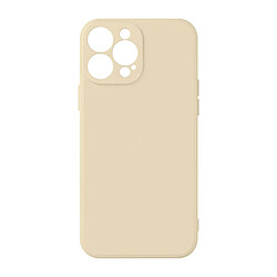 Avizar Coque iPhone 13 Pro Silicone Soft Touch - Blanc Cassé