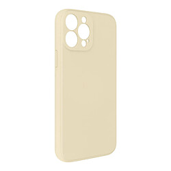 Avizar Coque iPhone 13 Pro Silicone Soft Touch - Blanc Cassé