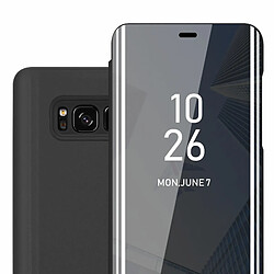 Cadorabo Samsung Galaxy S8 - Étui miroir noir Design Smart View - Fonction stand - Protection intégrale - Fermeture magnétique