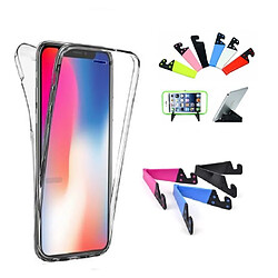 Coque iPhone X/10 avec support - Translucide
