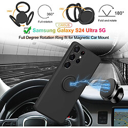 Little Boutik Samsung Galaxy S24 Ultra - Coque silicone noire avec anneau