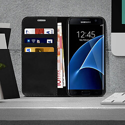 Avis Avizar Samsung Galaxy S7 Edge - Housse cuir noire