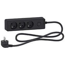 Schneider electric Bloc multiprise 3 prises - Anthracite