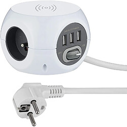 Electraline Mini Cube Chargeur Qi - Blanc