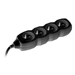 Multiprise intérieure 4 prises - Noir