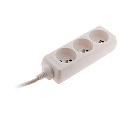 Zenitech Bloc multiprise 3 prises - Blanc