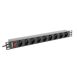 Multiprise rack 19" 1U 9 prises - Noir