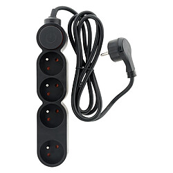 Zenitech Bloc Home 4 prises - Noir