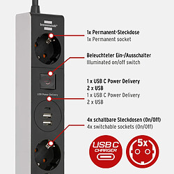 Brennenstuhl Multiprise USB - Noir