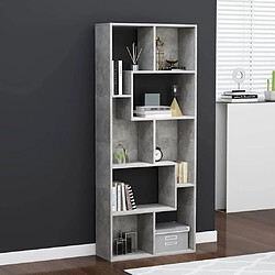 vidaXL Bibliothèque - Gris béton