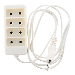 Zenitech Bloc multiprise 4 prises - Blanc