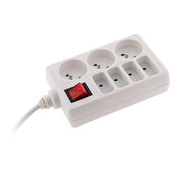 Zenitech Bloc multiprise 7 prises - Blanc