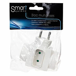 Bloc multiprise mural 3 prises - Blanc