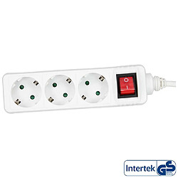 Inline Power Strip 3 Ports - Blanc