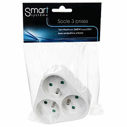 Multiprise murale 3 prises - Blanc