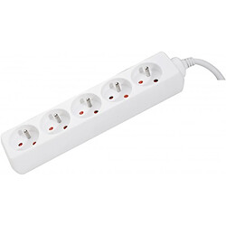 Abi Diffusion Dexlan Multiprise 5 prises - Blanc