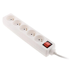 Acheter Zenitech Bloc multiprise 5 prises - Blanc