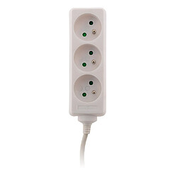 Zenitech Bloc multiprise 3 prises - Blanc
