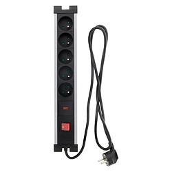 Zenitech Bloc parafoudre 5 prises - Noir pas cher