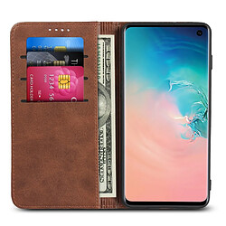 Acheter Étui PU Samsung Galaxy S10 - Café