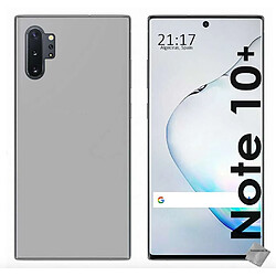 Htdmobiles Samsung Galaxy Note 10+ - Housse Silicone Gel Coque fine transparente - Verre trempé inclus - Protection optimale