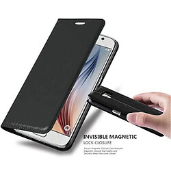 Cadorabo Coque Samsung Galaxy S6 - Noir Coque portefeuille - Étui TPU intégré - Fermeture magnétique pratique