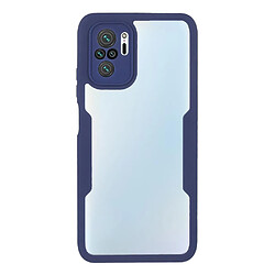 Coque lentille bleu pour Xiaomi Redmi Note 10 En TPU + acrylique - Protection écran intégrée - Résistant aux chocs